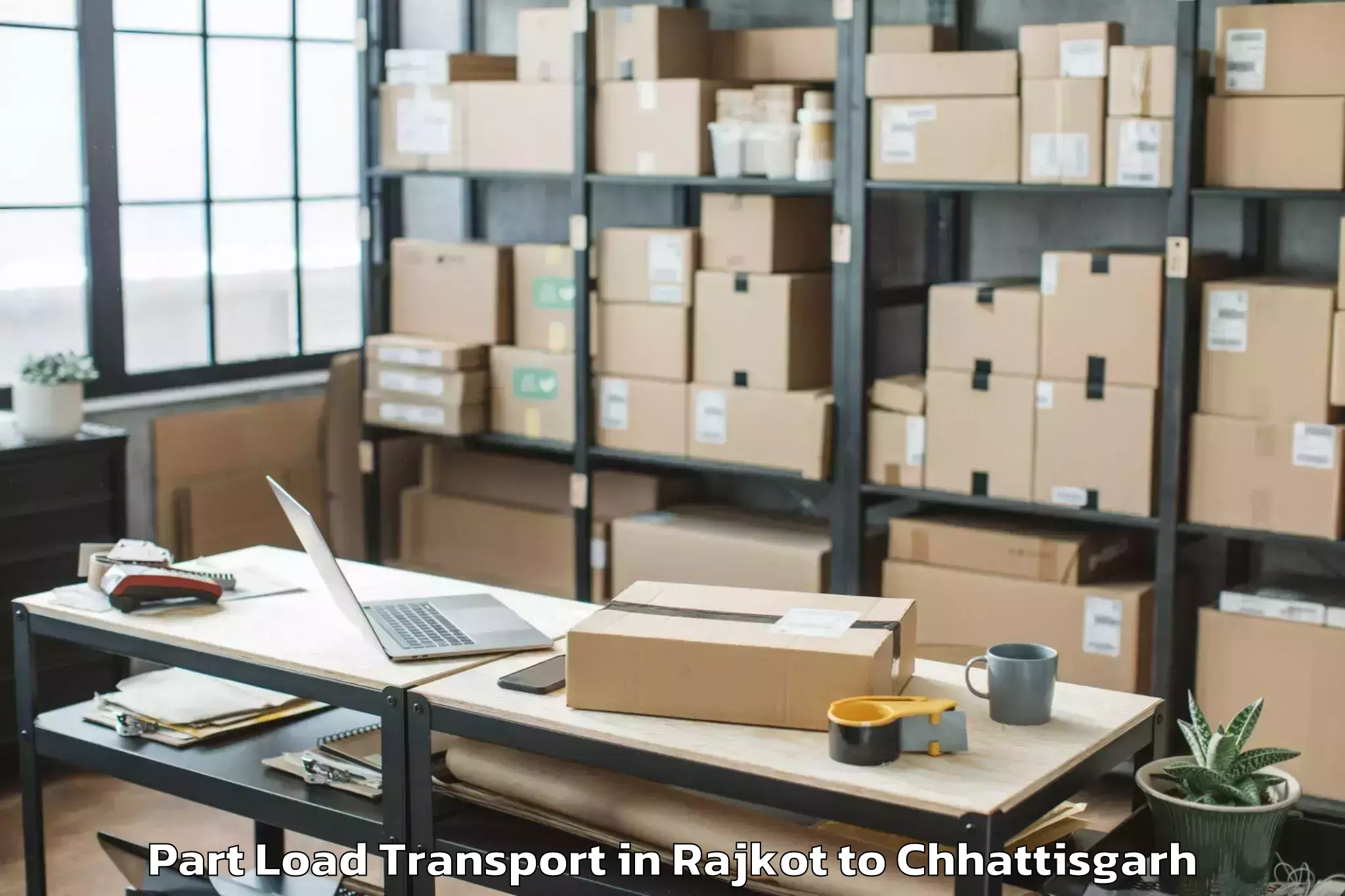 Leading Rajkot to Baikunthpur Part Load Transport Provider